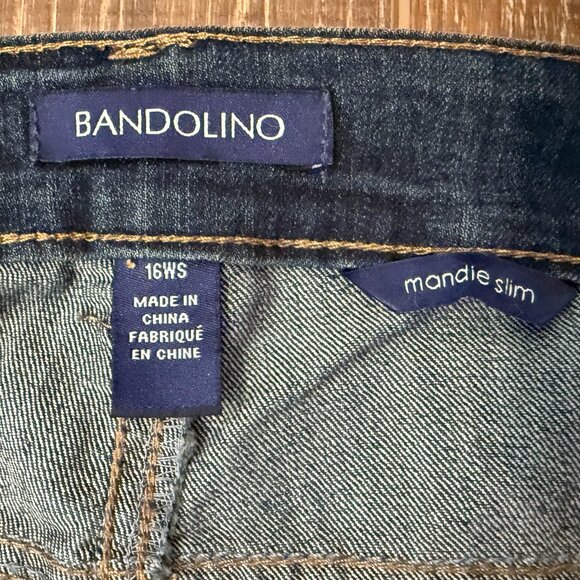 Bandolino Mandie Slim Embroidered Jeans – Size 16WS - Picture 16 of 16